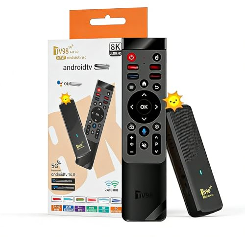 Android 14 OS Bluetooth TV Stick, Streaming Stick 8K, 8GB RAM 128GB ROM, supporta 2.4G/5G Wi-Fi, HDR10+ Streaming Media Player, leggero e facile da trasportare