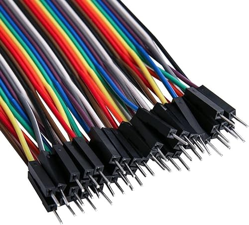 CABLEPELADO Cable Dupont 40 Pines | Cable Alambre Puente Dupont 40 Pines | Cables Puente para Placas Prototipo | Cables Puente para Arduino Raspberry Pi | Cable Breadboard | Macho a Macho