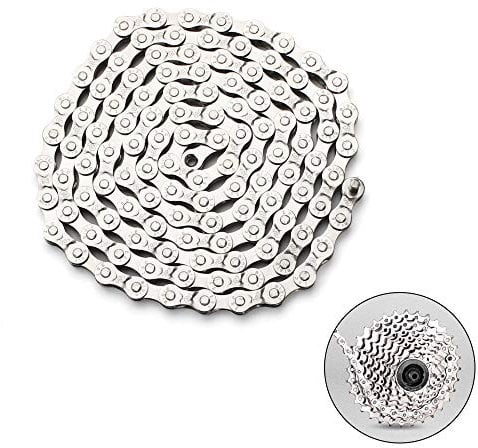 Huayue 1 STÜCK Fahrrad Kette Geschwindigkeit 6/7/8-fach 1/2x3/32 Inch 116 Glieder Fahrradkette Tourenrad-Kette Rennrad Kette Mountainbike Kette für Shimano SRAM KMC Kettenschloss
