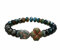 KATZEN Vintage - Armband mit böhmischen Glasperlen - Katze, Katzenkopf, Kleeblatt, Glück, cat