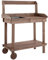 Outsunny Pflanztisch mit Schublade 2 Stufen Gärtnertisch mit waschbecken und Rollen Garten Tannenholz Braun 92 x 45 x 119 cm