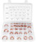 568 Pezzi Rondelle Piatte in Rame ad Anello 30 Misure Kit, Assortimento di Rondelle di Tenuta, Set di Guarnizioni Piatte con Scatola di Plastica