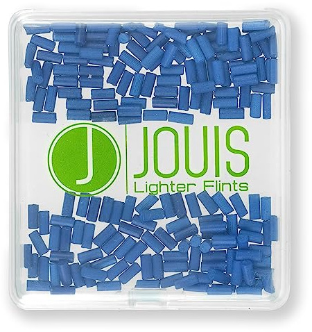 Jouis Lighter Flints - Universal Replacement Lighter Flints Compatible with most Lighters (200x, Blue)