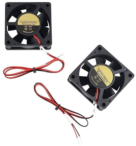 Pièces détachées pour imprimante 3D Vorn 2.4 R2 Fan 6020 Bottom Cooling Fan 24V 60x60x20mm Ventilateur sans balais à palier hydraulique avec câble 400mm à grande vitesse 2pcs