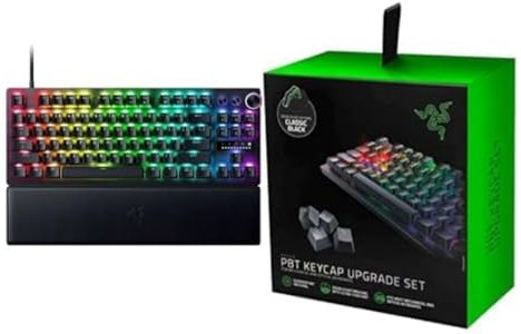 Razer Huntsman V3 Pro Tenkeyless - UK Layout + PBT Keycap Upgrade Set - Classic Black - US/UK