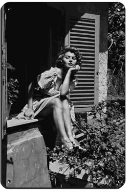 FrySky Schauspieler Sophia Loren Poster 11 Blechschild Vintage Metall Pub Club Cafe Bar Home Wandkunst Dekoration Poster Retro 20 x 30 cm