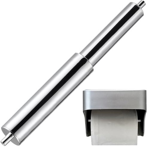 Homoyoyo Replacement Roller for Toilet Roll Holder: Chrome Toilet Roll Holder Roller Tissue Rod Parts for Bathroom Spring Loaded Plastic for Easy Access and Storage PP