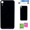 Globalstock Vitre arrière de Cache Batterie Remplacement - Coque Cache Batterie Compatible pour iphone Noir/Blanc/Or/Bleu/Rouge + adhésif et Kit Outils (Noir, XR)
