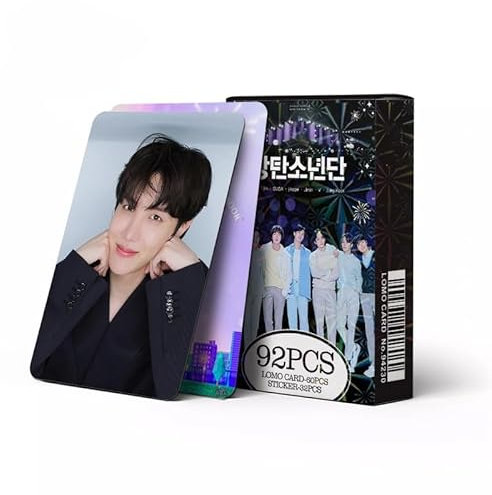 V JUNGKOOK Jimin Jin Suga J-HOPE RM Fotokarten, Grußkarten, Sammlung, Mini-Karte, Postkarte, Karten und 32 Aufkleber (B-T-S), 92 Stück