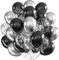 Luftballons Schwarz Silber, 60 Stück 12 Zoll Schwarz Latex Luftballons Metallic Silber Luftballons mit Konfetti Party Ballons, Party Luftballon für Geburtstag Hochzeit Verlobung Babyparty Dekoration