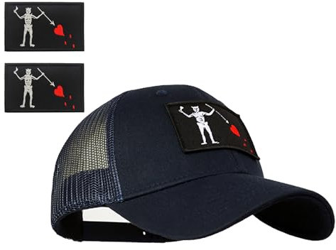 YUSENGMOO Männer und Frauen Siegel Team Taktisch Baseballmütze Snapback Dehnbare Mütze Laufen/Fischen Blau+2 Aufnäher (3,L)