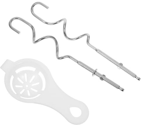 iplusmile 1satz Edelstahl Handmixer Ersatzteile Mit Knethaken Und Eiertrenner Für Effektives Rühren Und Backen Universelle Passform Für Handmixer