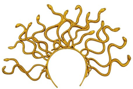 W WIDMANN MILANO Party Fashion 21157 - Méduse serre-tête, or, coiffure serpents, déesse grecque