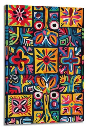 Poster zur Innendekoration. Buntes Naives Kunstgemälde für Schlafzimmer und Wohnzimmer, Poster, dekorative Malerei, Leinwand, Wandposter und Kunstdruck, moderne Familie, Schlafzimmer, Dekorposter,