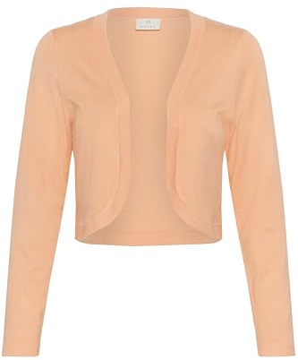 KAFFE Bolero Astrid Damen Bolero Astrid Elegant Jäckchen Langarm Cardigan Bolerojacke XL, Peach Nectar