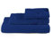 Passione per le tele Set Asciugamani in Spugna 3 pezzi Tris Bagno Viso 60x110 Ospite 40x60 Telo Doccia 100x150 in Cotone 100% Spugna 600 gr/mq (FASCIA blu navy)