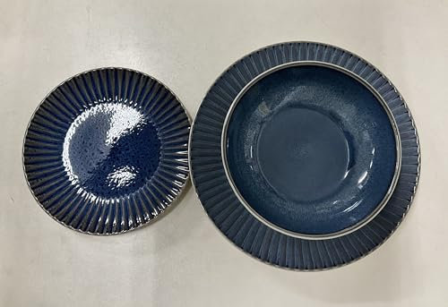 Set 18 pezzi piatti mélange bluette stoneware Brandani