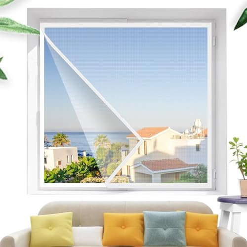 Camper Zanzariera per Finestre 115x175cm Bianco Finestra A Rullo Ad Arco Zanzariere Anti-Zanzariera