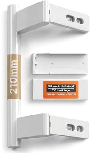 Kühlschrank Griff & Gefrierschrank Griff 155 mm Lochabstand / 210 mm Länge | Kühlschrankgriff Universal mit Originalcode 7432600 7426942 7432716 für Liebherr | 3 Jahre Garantie