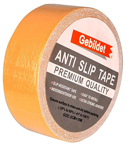 Gebildet Premium Qualität Antirutsch Klebeband 10m × 5cm, Antislip selbstklebend Band, Grip Tape Sicherheitsband fur Treppen/Schritte (Gelb)