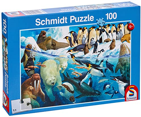 Schmidt 56295 Kinderpuzzle, Tiere am Polarkreis, Mehrfarbig