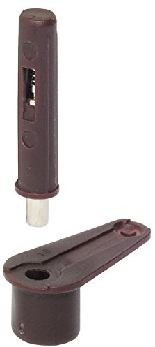 Gedotec Zapfenband Scharnier für unsichtbaren Anschlag - H10266 | Einbohrband Kunststoff braun | Türband zum Einpressen | Einbohrscharnier für Möbeltüren | 1 Paar - Sekretär-bänder für Drehtüren