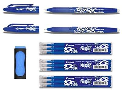 Pilot Frixion Tintenroller mit Radierer (Blau Maxi)