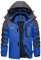 KEFITEVD Skijacke Herren Softshell Jacke Wasserdicht Gefüttert Warme Arbeitsjacke Winter Outdoor Ski Jacke Winddicht Winter Jacke Fleecejacke Männer Königsblau M