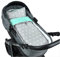 Babylux Babydecke Minky PLÜSCH Kuscheldecke Decke 75 x 60 cm + Kissen 2 TLG Set für Kinderwagen/Wiege (MP91 - Minze + Sterne Grau)