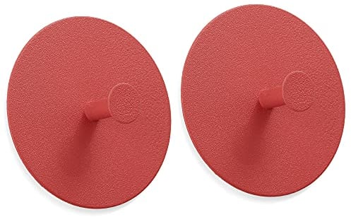 trand Wandhaken 2er-Set selbstklebend Handtuchhaken Garderobenhaken in skandinavischem Design, ohne Bohren - orange