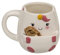 MIJOMA Coffee Mug Tea Cup with Biscuit Compartment, Biscuit Cup, Cookie Cuddlers Handle Cup with Biscuit Tray 400 ml Ceramic (Unicorn)