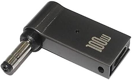 PD 100W Connecteur d'adaptateur de Chargeur d'ordinateur Portable USB Type-C Femelle vers DC Mâle Convertisseur de Prise Jack Remplacement pour Acer Samsung Lenovo (4.0x1.7mm)