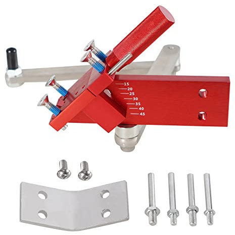 Edicapo Adjustable 15°- 45°Lawn Mower Blade Sharpener Kit for Right and Left Hand Lawnmower Blades Replacement for 5005 - Red