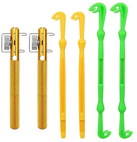 Realure 6 Pcs Fast Hook Tyer Fishing, Line Hook Loop Tyers for Fishing with Easy Hook Knot Tying Tool and Remove Disgorger Fishing for Fly Fishing Sea Fishing Gift, Fishing Gifts for Men