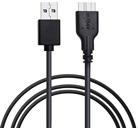 KUYiA Cable USB 3.0, 3FT USB A macho a Micro B, cable de datos de transmisión de datos de alta velocidad, cable de sincronización compatible con Toshiba Canvio, My Passport discos duros externos