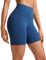 CRZ YOGA Butterluxe Damen Radlerhose Kurze Sporthose High Waist Yoga Sommer Shorts Laufshorts Fitness Hose - 15cm FRANZÖSISCHE Marine 38