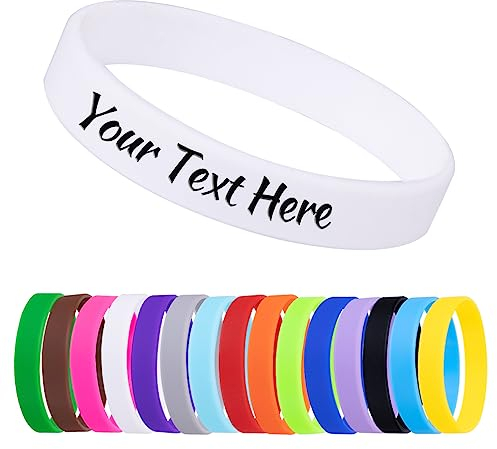 Individuelle Silikon-Armbänder, 1/10/30/50 Karat, Personalisierte Gravur für Veranstaltungen, Unterstützung, Hochzeit, Motivation, Bewusstsein - Gummi
