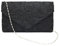 ATBUSS Umschlagtasche aus Spitze für Damen, 1 Stück, Satin, Tasche aus floraler Spitze, Umhängetasche, Umschlag aus Spitze, Abendtasche, Schwarz , 22*13*5 cm