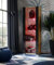 Komodee Vitrine Schrank Tivoli, Schwarz/Wotan, Breite 55cm x Höhe 159cm x Tiefe 35cm, LED RGB, 3 Regalböden, für Wohnzimmer, Schlafzimmer, Eingang