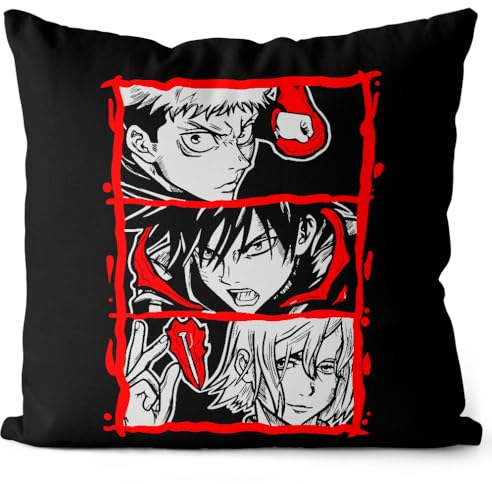 CottonCloud Gojo Sukuna Kissen mit Füllung 40cm Baumwolle Kaisen Anime Japan Manga