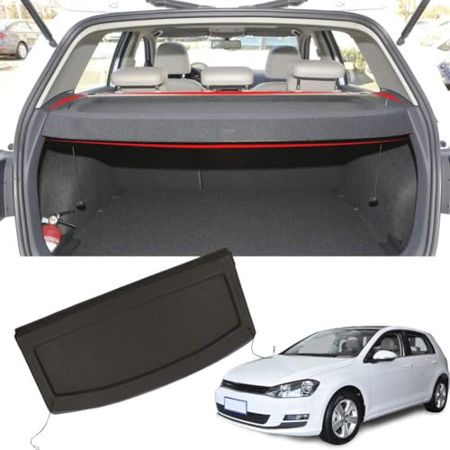 XIAOYUN Auto Kofferraumabdeckung Ausziehbar Rollo für VW GTI Golf 6 2010-2014 Hintere Kofferraum Hutablage, Schattenschutz PrivatsphäRe Vorhang