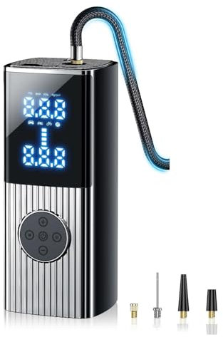 MZZYG 30000mAh 60L/min Car Air Pump Battery Air Compressor Portable Electric Air Pump Portable Electric Inflator Electric Bike Pump Rapid Inflator