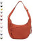 GoPaw Damen Halbmond Schultertasche Hobo Halfmoon Bag Crossbody Moon Bag mit Verstellbarer Schultergurt Damen Halbmond Tasche (Orange)