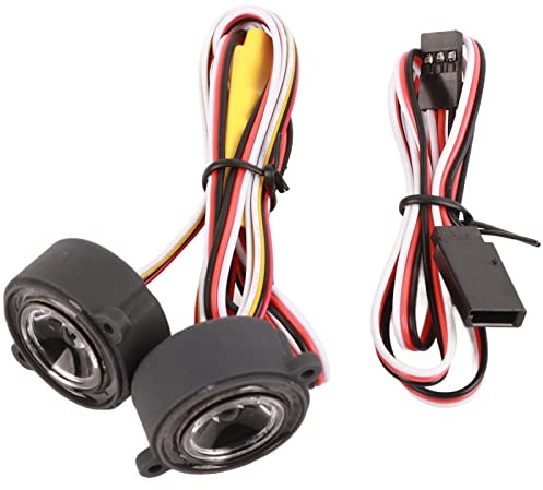 LED Beleuchtungsset für RC Cars, 12 Lichtmodi robustes Kunststoffgehäuse einfache Montage Scheinwerfer für RC Crawler mit Verbindungskabel für YK4082 1/8 1/10 RC-Crawler
