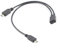 Aukson I61 Micro USB Splitter-Kabel – 1x Micro USB Buchse auf 2X Micro USB Stecker, 5-Pin, High-Speed USB 2.0 Verlängerungskabel, 30 cm