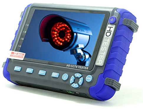 Professioneller CCTV-Tester IV8C 5 Zoll 8MP AHD TVI 8MP CVI CVBS Sicherheitskamera-Tester HD Koaxial-Tester Video-Monitor mit PTZ-Controller UTP-Kabel-Test DC 12V Ausgang