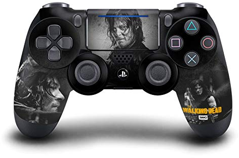 Head Case Designs Offizielle Zugelassen The Walking Dead Daryl Double Exposure Daryl Dixon Grafiken Vinyl Haut Gaming Aufkleber Abziehbild kompatibel mit Sony Playstation 4 PS4 DualShock 4 Controller