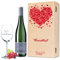 GRAVURZEILE Verres à vin gravés Leonardo avec gravure du nom - Idée cadeau pour hommes et femmes - Cadeaux d'anniversaire, de jubilé & de mariage - Vin & coffret en bois inclus