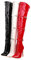 GAOword Stivali da Donna 15CM Stivali con Tacco Alto in Pelle Verniciata con Lacci da 8 Pollici Stivali sopra Il Ginocchio Scarpe da Ballo Sexy per Discoteca,Nero,37 EU
