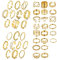 TOFBS 42 Stück Vintage Gold Knöchel Ringe Set für Frauen Mädchen Boho Offene Stapelbare Ringe Set Midi Ringe Perle Schmetterling Herz Fingerringe Set